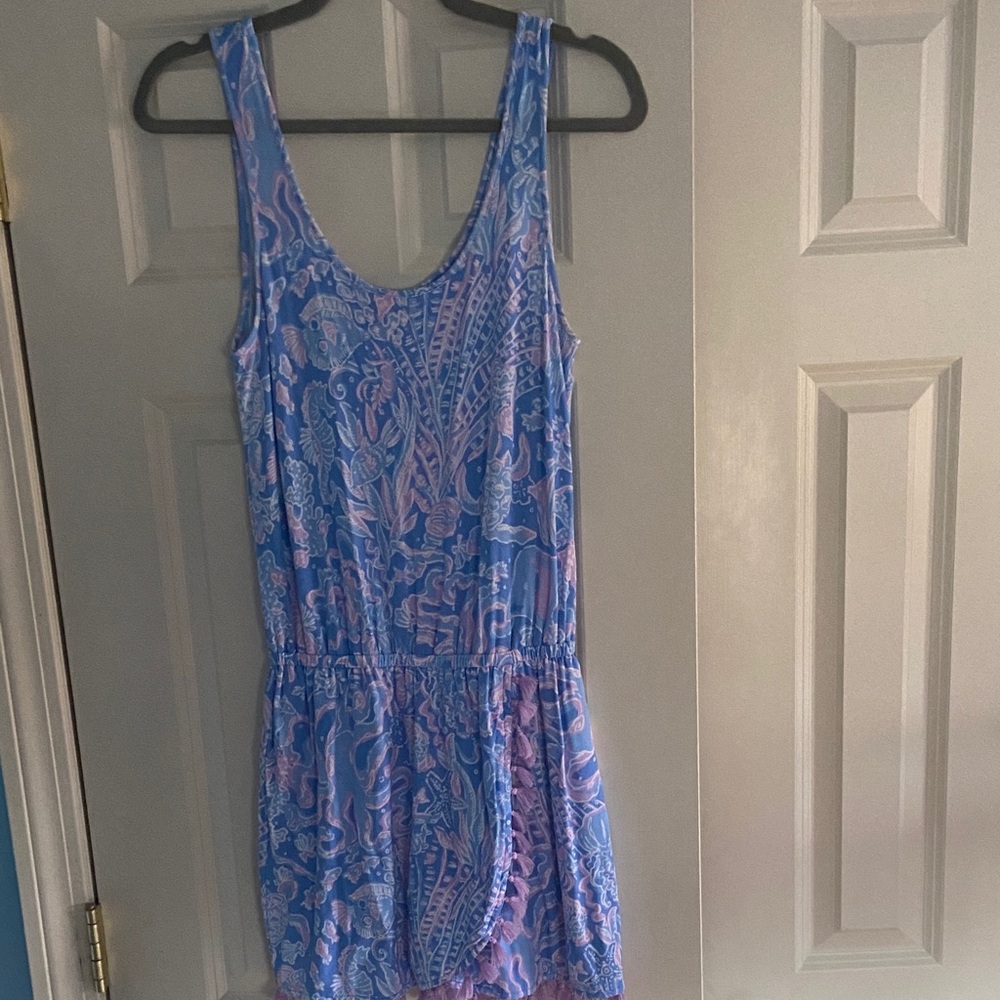 Lily Pulitzer seahorse print romper size XS